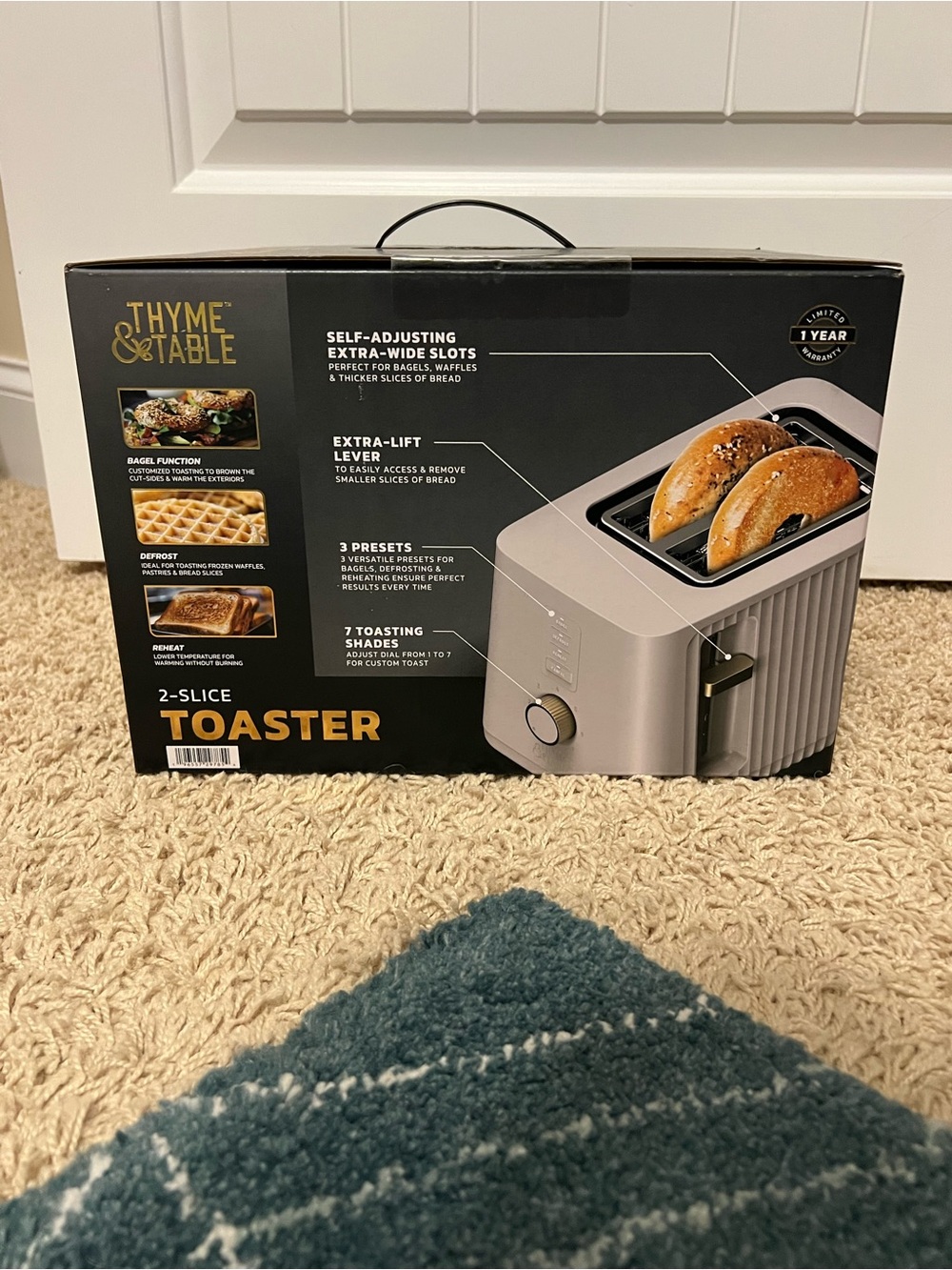 2-Slice Toaster - White - Picture 2 of 2